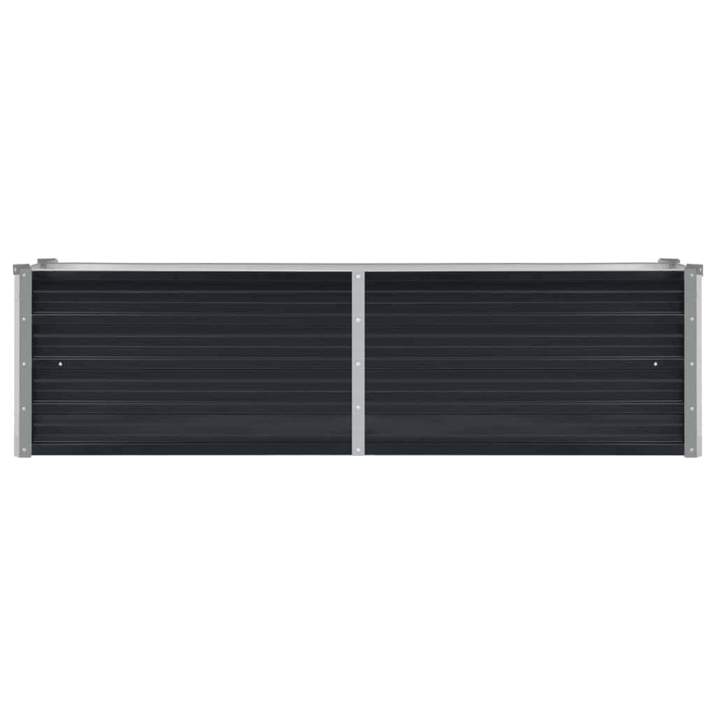 Ζαρντινιέρα Υπερυψωμένη Ανθρακί 160x40x45 εκ. Γαλβαν. Χάλυβας