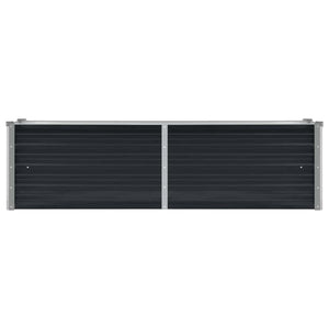 Ζαρντινιέρα Υπερυψωμένη Ανθρακί 160x40x45 εκ. Γαλβαν. Χάλυβας