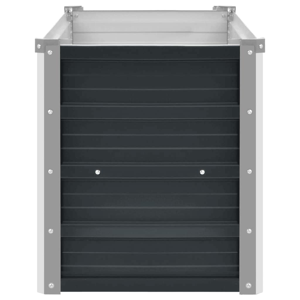 Ζαρντινιέρα Υπερυψωμένη Ανθρακί 160x40x45 εκ. Γαλβαν. Χάλυβας