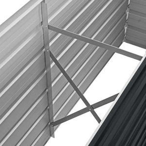 Ζαρντινιέρα Υπερυψωμένη Ανθρακί 160x40x45 εκ. Γαλβαν. Χάλυβας