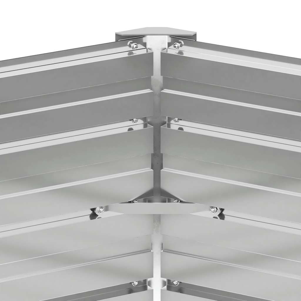 Ζαρντινιέρα Υπερυψωμένη Ανθρακί 129x129x77 εκ. Γαλβαν. Χάλυβας - Pakobazaar