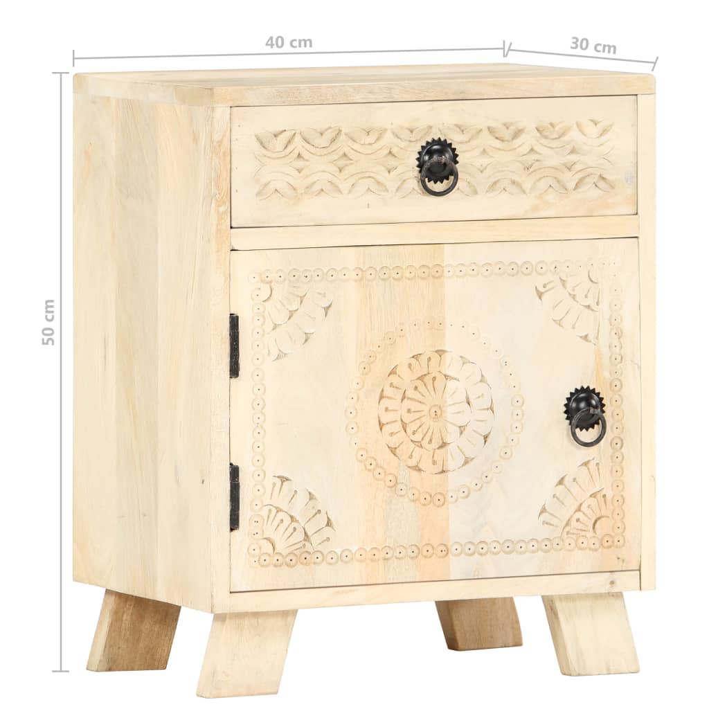 Κομοδίνο 40x30x50 εκ. από Μασίφ Ξύλο Μάνγκο - Pakobazaar