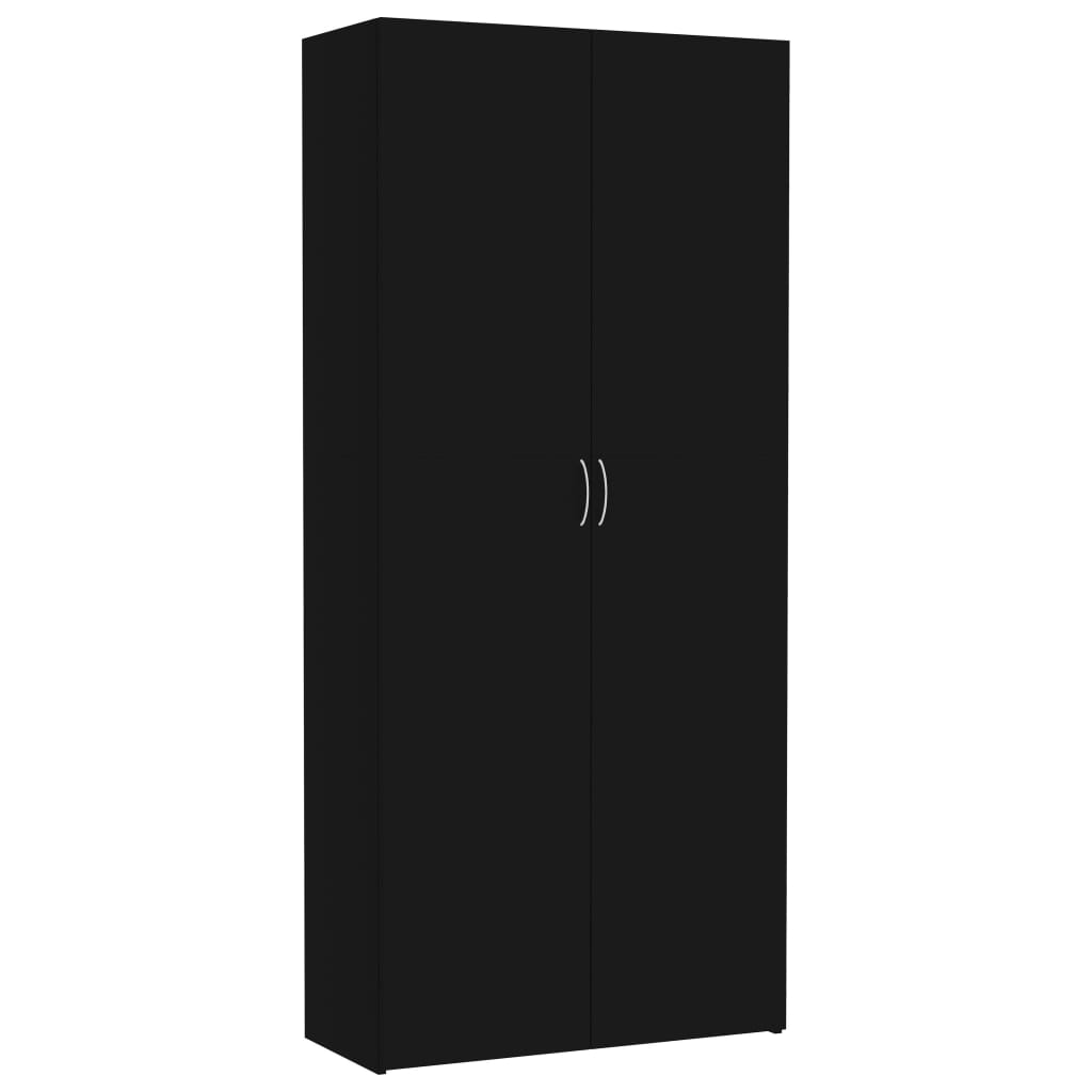 Ντουλάπα Μαύρη 80 x 35,5 x 180 εκ. από Μοριοσανίδα
