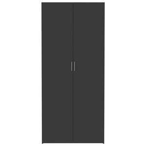 Ντουλάπα Γκρι 80 x 35,5 x 180 εκ. από Επεξ. Ξύλο