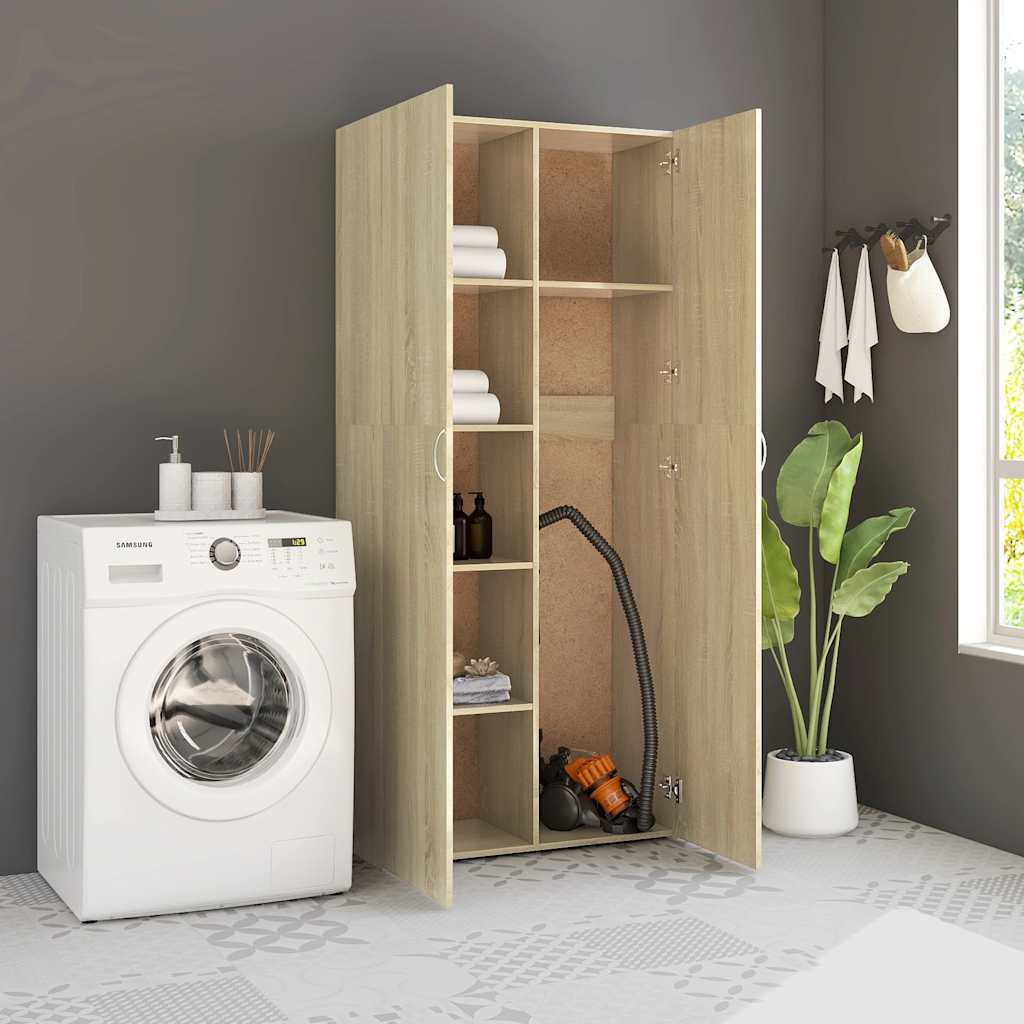 Ντουλάπα Χρώμα Sonoma Δρυς 80 x 35,5 x 180 εκ. από Μοριοσανίδα