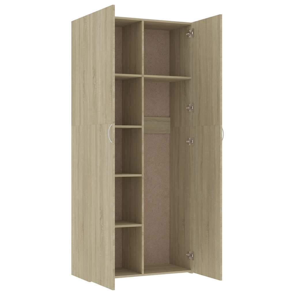 Ντουλάπα Χρώμα Sonoma Δρυς 80 x 35,5 x 180 εκ. από Μοριοσανίδα