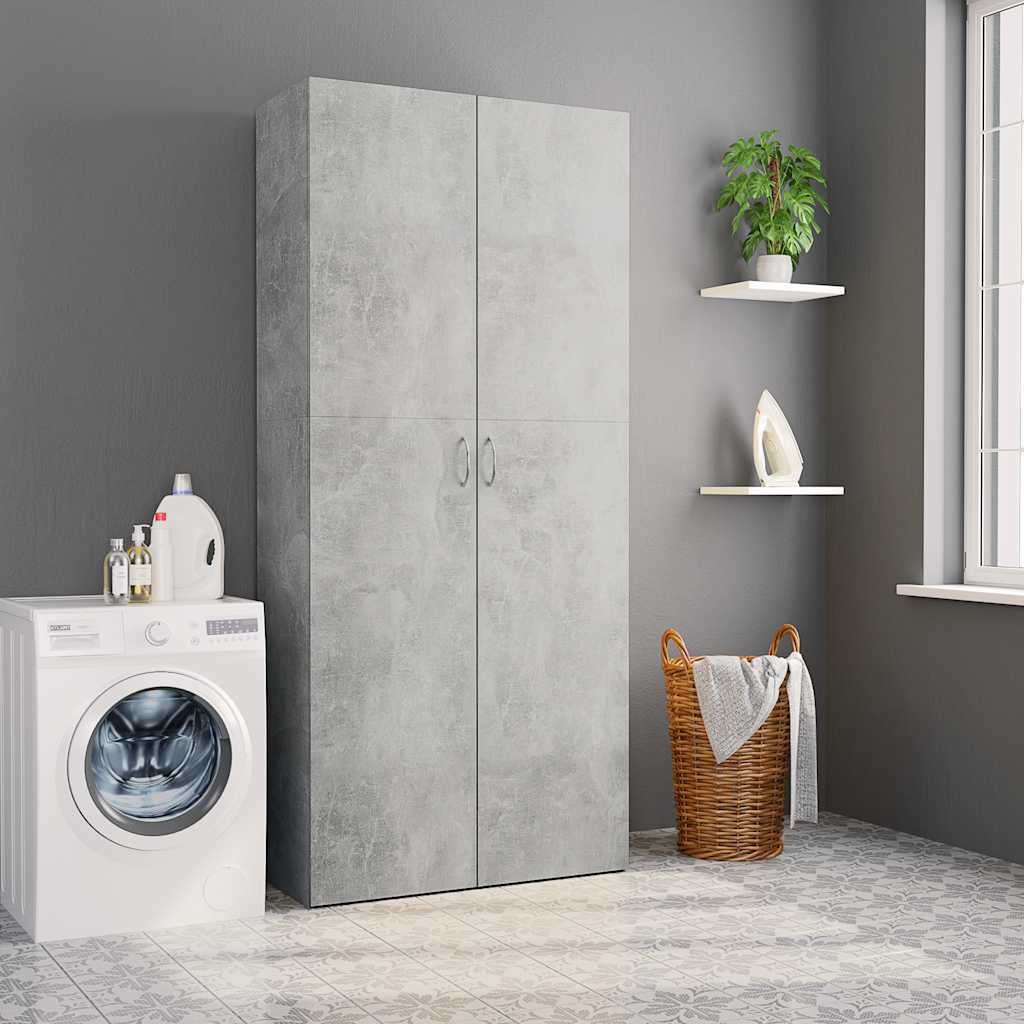 Ντουλάπα Γκρι του Σκυροδέματος 80x35,5x180 εκ. από Μοριοσανίδα