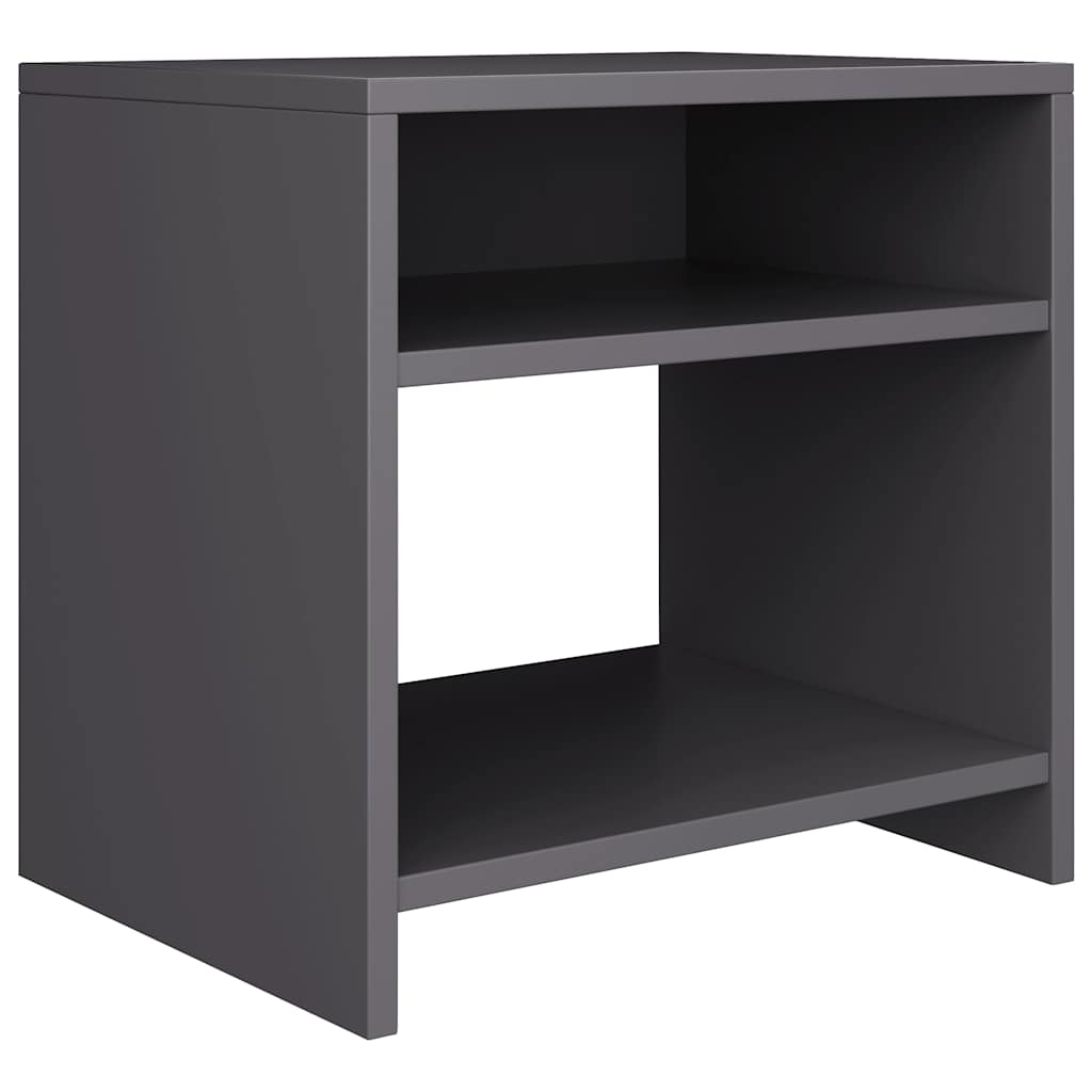 Κομοδίνα 2 τεμ. Γκρι 40 x 30 x 40 εκ. από Επεξ. Ξύλο