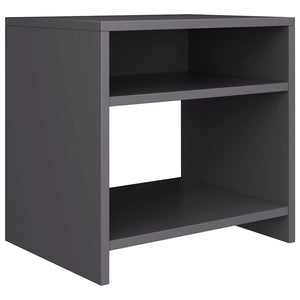 Κομοδίνα 2 τεμ. Γκρι 40 x 30 x 40 εκ. από Επεξ. Ξύλο