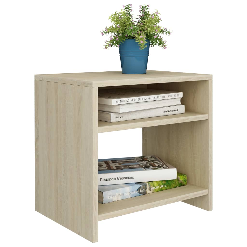 Κομοδίνο Χρώμα Sonoma Δρυς 40 x 30 x 40 εκ. από Επεξ. Ξύλο