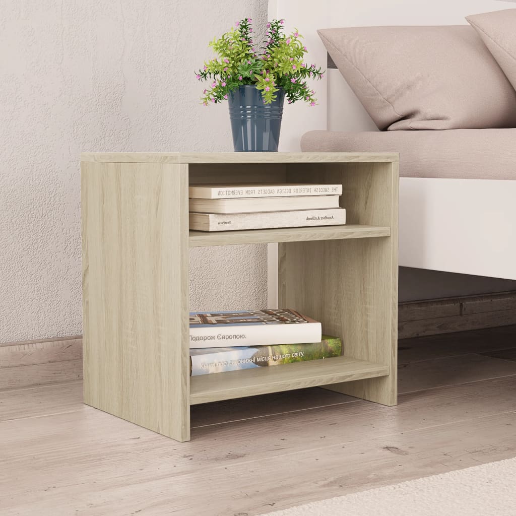 Κομοδίνο Χρώμα Sonoma Δρυς 40 x 30 x 40 εκ. από Επεξ. Ξύλο