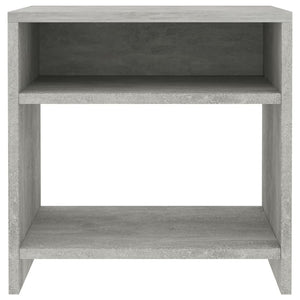 Κομοδίνα 2 τεμ. Γκρι Σκυροδέματος 40x30x40 εκ. από Επεξ. Ξύλο