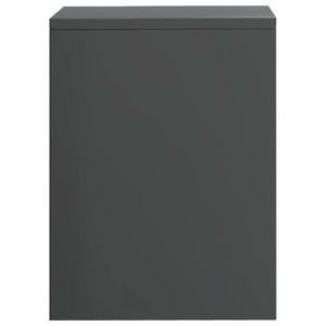 Κομοδίνα 2 τεμ. Γυαλιστερό Γκρι 40x30x40 εκ. από Επεξ. Ξύλο - Pakobazaar