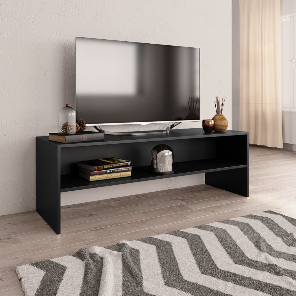 Έπιπλο Τηλεόρασης Μαύρο 120 x 40 x 40 εκ. από Επεξ. Ξύλο - Pakobazaar
