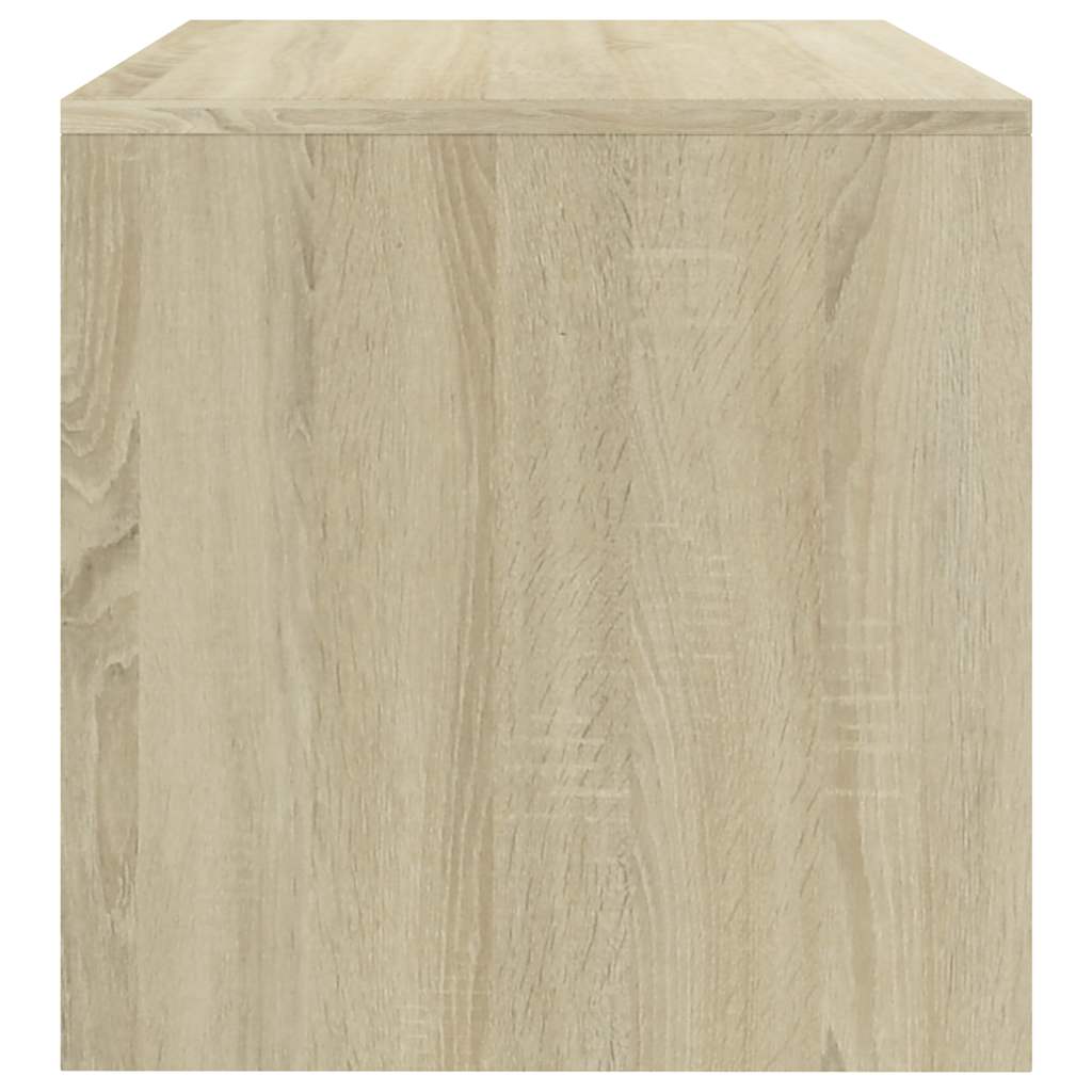 Έπιπλο Τηλεόρασης Λευκό / Sonoma Δρυς 100x40x40 εκ. Μοριοσανίδα
