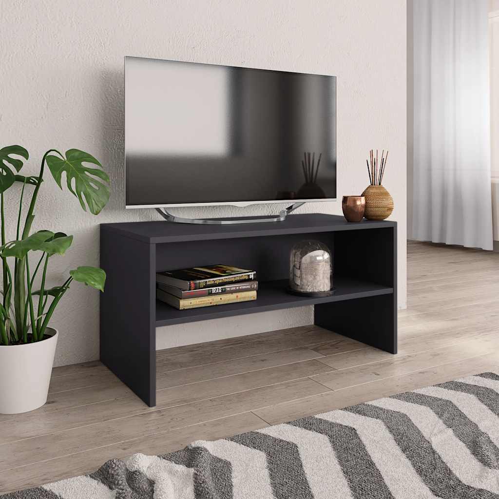 Έπιπλο Τηλεόρασης Γκρι 80 x 40 x 40 εκ. από Μοριοσανίδα