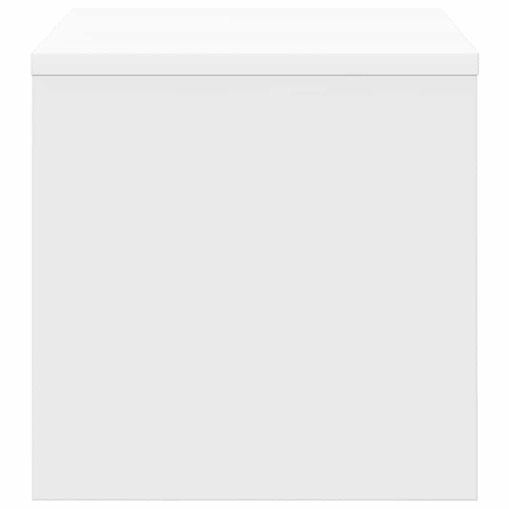 Κομοδίνο Λευκό 40 x 30 x 30 εκ. από Επεξ. Ξύλο