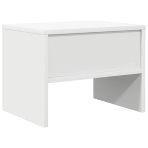Κομοδίνο Λευκό 40 x 30 x 30 εκ. από Επεξ. Ξύλο