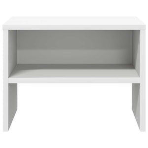 Κομοδίνα 2 τεμ. Λευκά 40 x 30 x 30 εκ. από Επεξ. Ξύλο - Pakobazaar