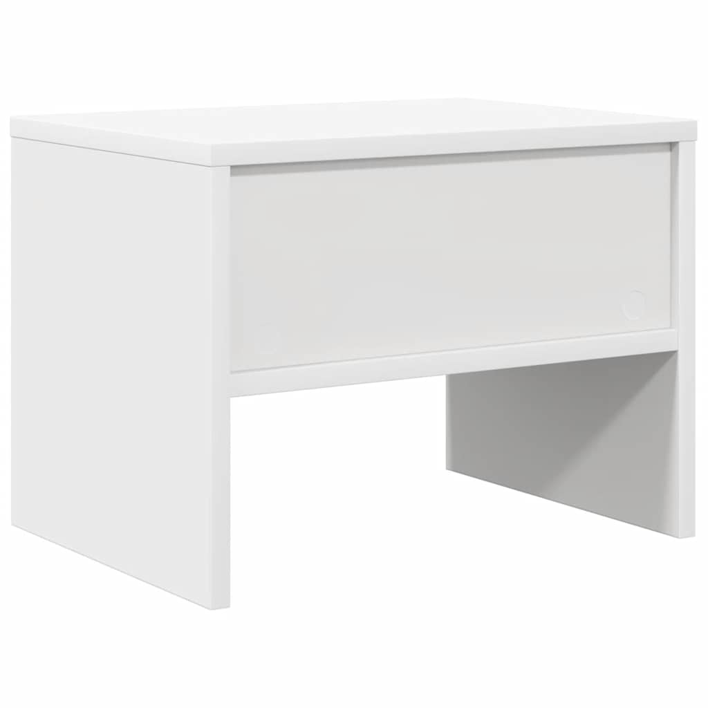 Κομοδίνα 2 τεμ. Λευκά 40 x 30 x 30 εκ. από Επεξ. Ξύλο - Pakobazaar