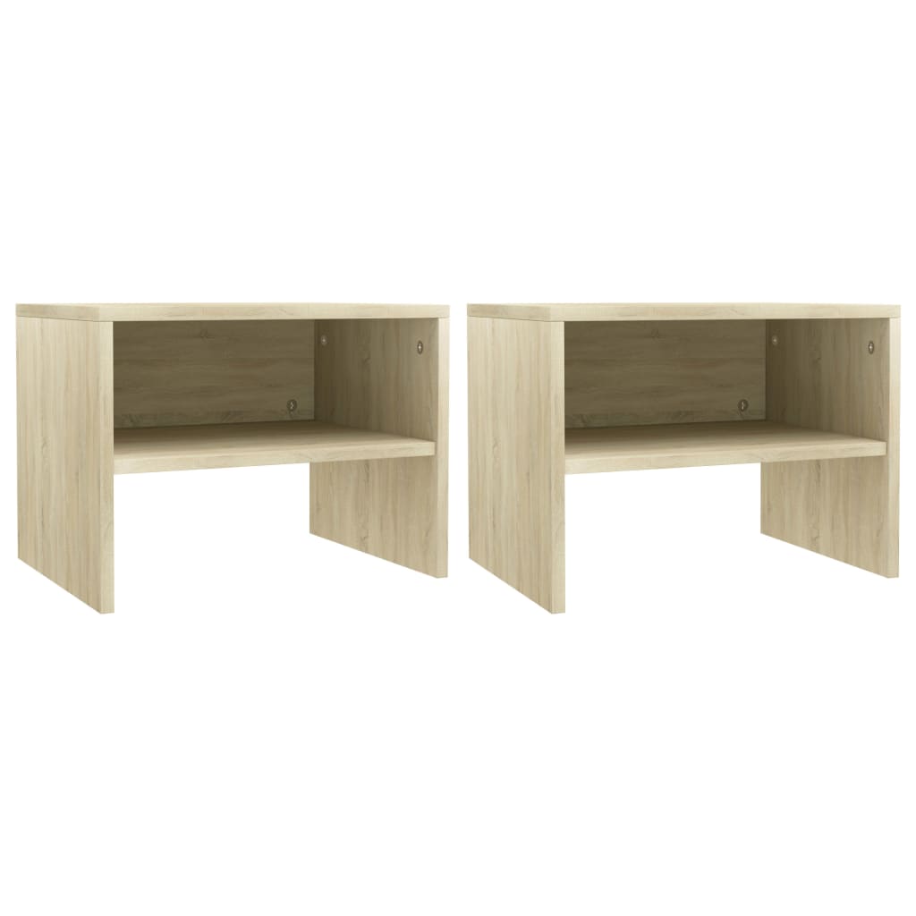 Κομοδίνα 2 τεμ. Sonoma Δρυς 40 x 30 x 30 εκ. από Επεξ. Ξύλο - Pakobazaar