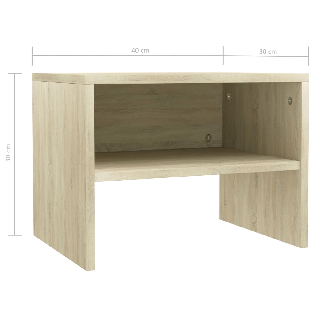 Κομοδίνα 2 τεμ. Sonoma Δρυς 40 x 30 x 30 εκ. από Επεξ. Ξύλο - Pakobazaar