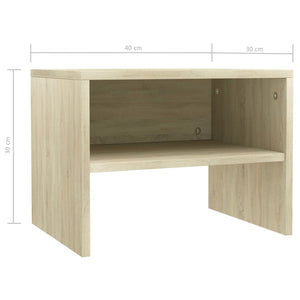 Κομοδίνα 2 τεμ. Sonoma Δρυς 40 x 30 x 30 εκ. από Επεξ. Ξύλο - Pakobazaar