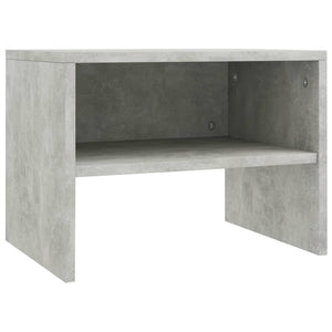 Κομοδίνα 2 τεμ. Γκρι Σκυροδέματος 40x30x30 εκ. από Επεξ. Ξύλο