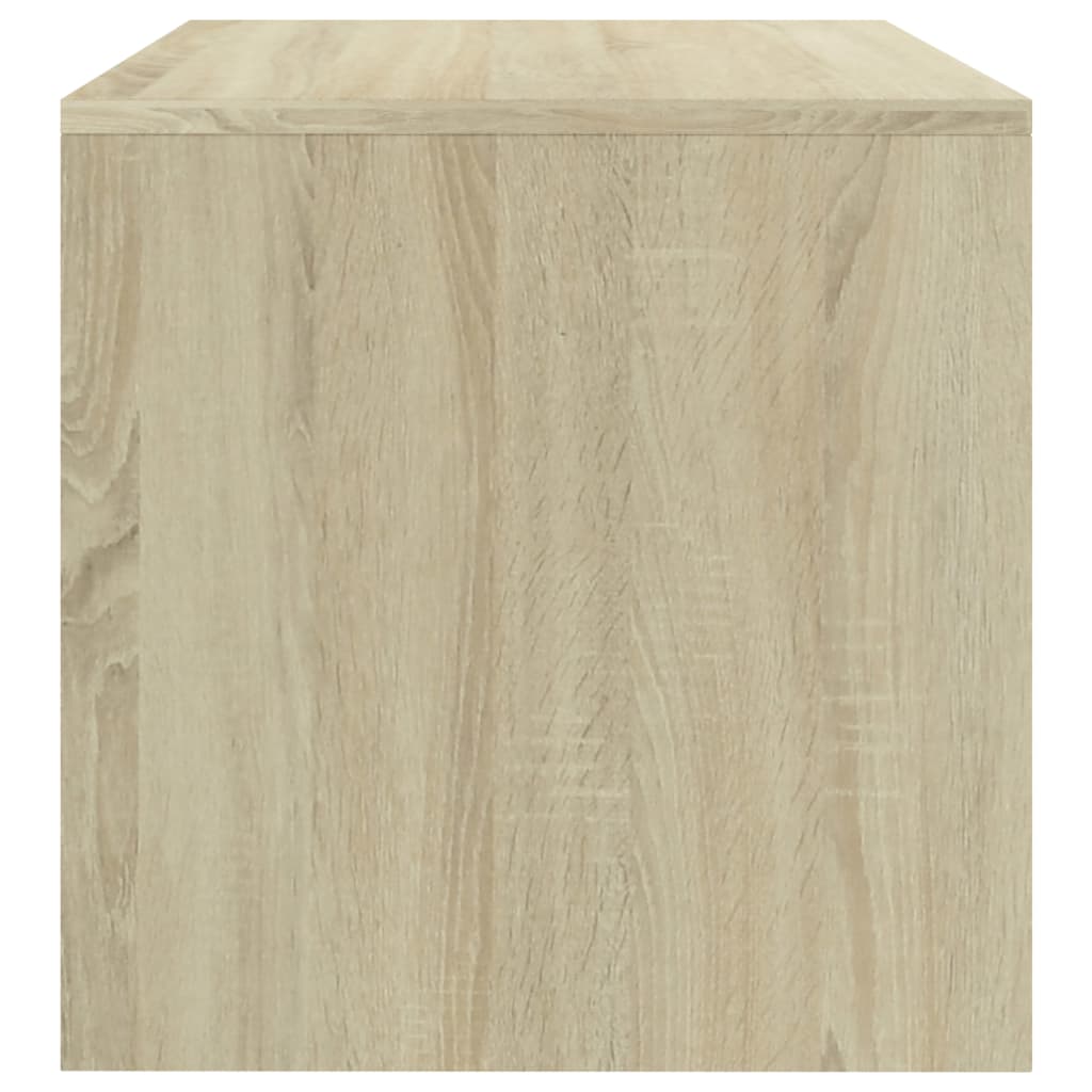 Κομοδίνο Λευκό / Sonoma Δρυς 40 x 30 x 30 εκ. από Μοριοσανίδα - Pakobazaar