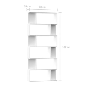 Βιβλιοθήκη/Διαχωριστικό Χώρου Λευκό 80x24x192 εκ. Επεξ. Ξύλο