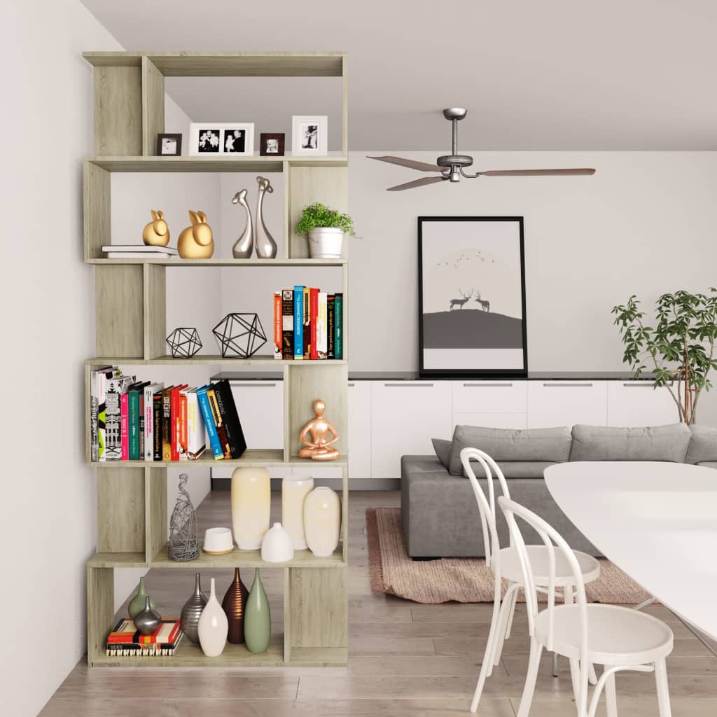 Βιβλιοθήκη/Διαχωριστικό Sonoma Δρυς 80x24x192 εκ. Επεξ. Ξύλο