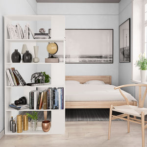 Βιβλιοθήκη/Διαχωριστικό Χώρου Λευκό 80x24x159 εκ. Επεξ. Ξύλο - Pakobazaar