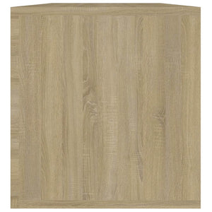 Έπιπλο Δίσκων Βινυλίου Λευκό Sonoma Δρυς 71x34x36εκ. Επεξ. Ξύλο