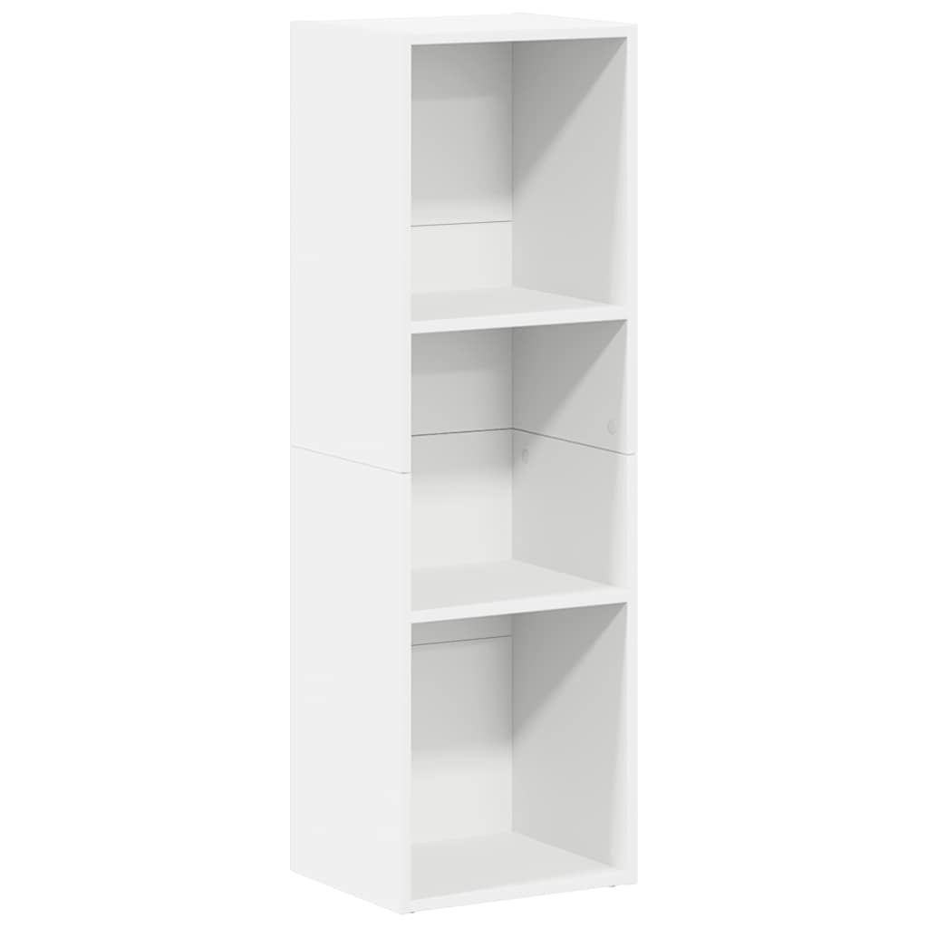 Βιβλιοθήκη/Έπιπλο Τηλεόρασης Λευκό 36x30x114 εκ. Επεξ. Ξύλο