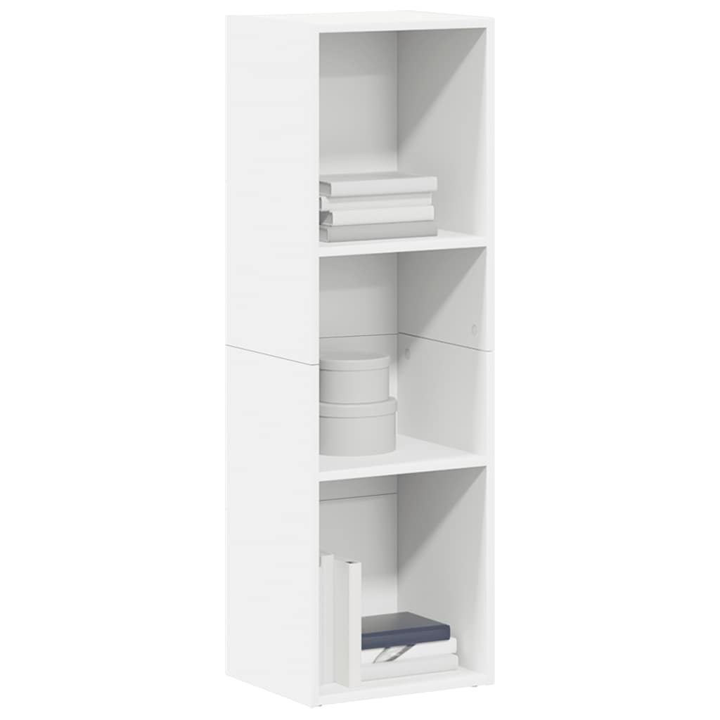 Βιβλιοθήκη/Έπιπλο Τηλεόρασης Λευκό 36x30x114 εκ. Επεξ. Ξύλο