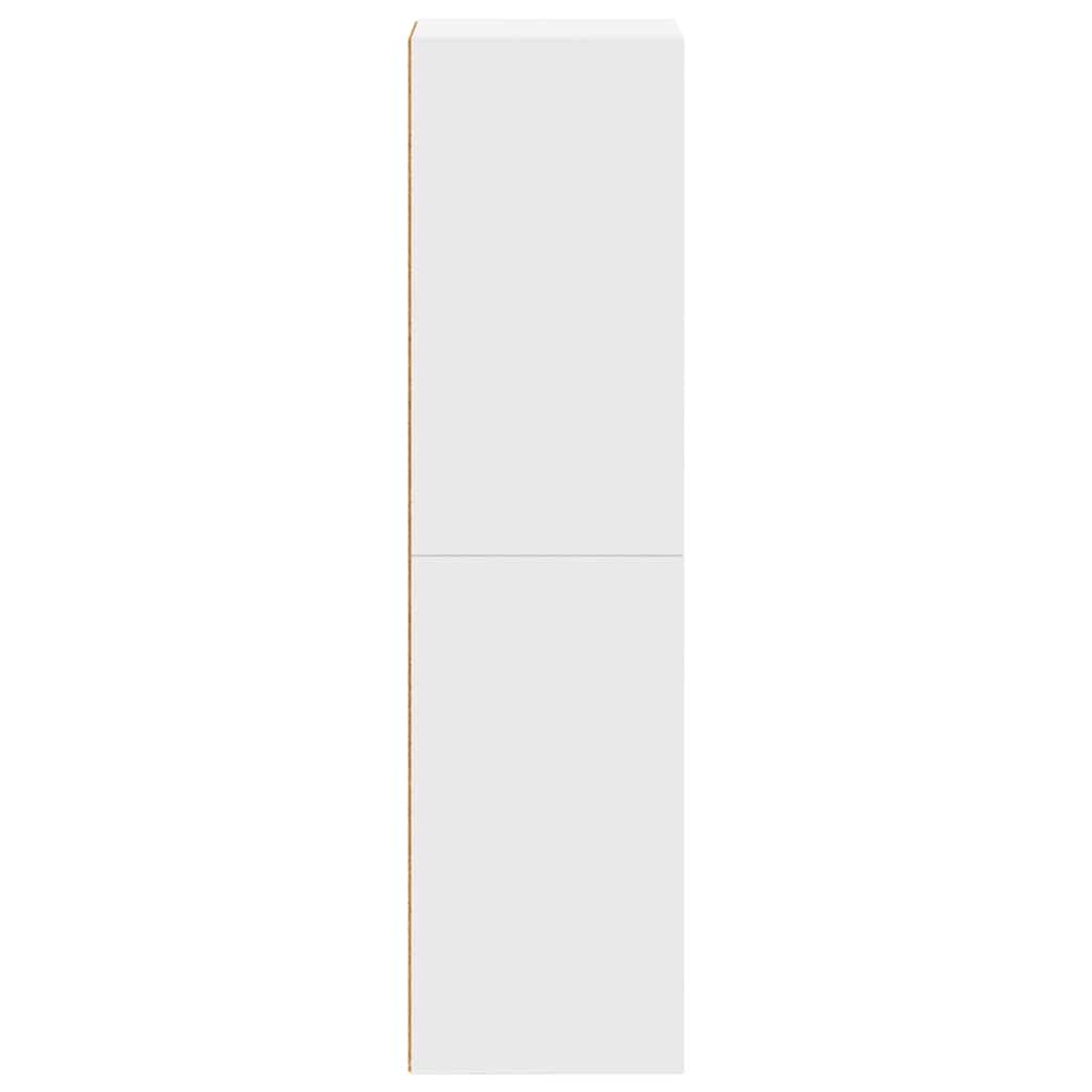 Βιβλιοθήκη/Έπιπλο Τηλεόρασης Λευκό 36x30x114 εκ. Επεξ. Ξύλο