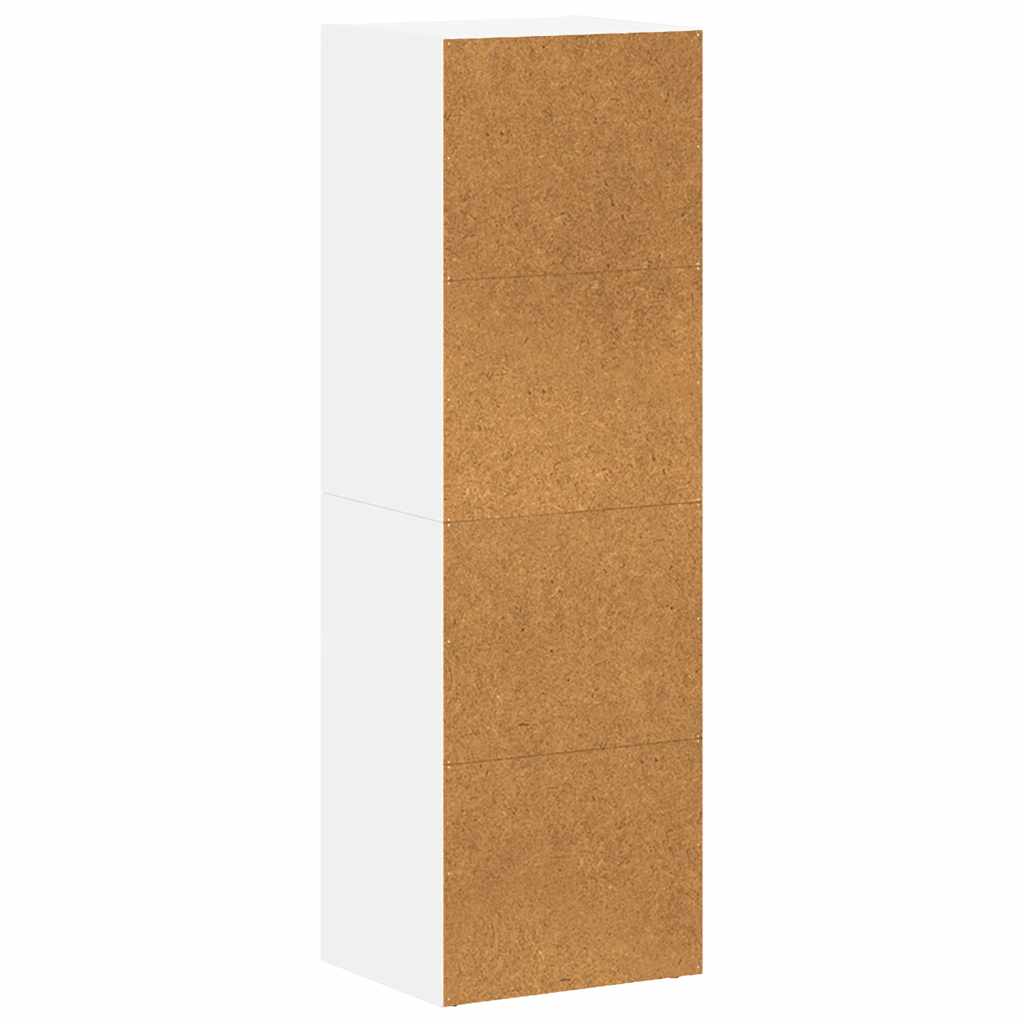 Βιβλιοθήκη/Έπιπλο Τηλεόρασης Λευκό 36x30x114 εκ. Επεξ. Ξύλο