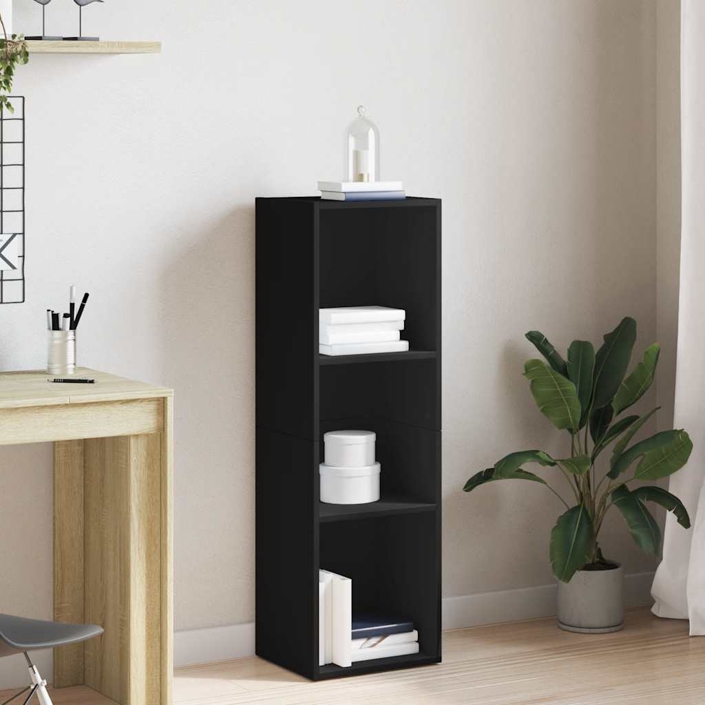 Βιβλιοθήκη/Έπιπλο Τηλεόρασης Μαύρο 36x30x114 εκ. Μοριοσανίδα - Pakobazaar