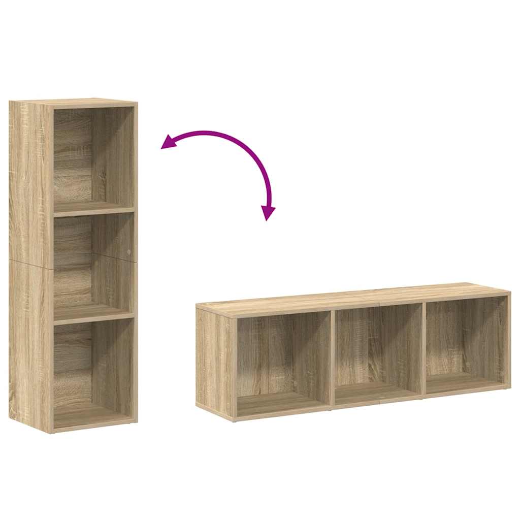 Βιβλιοθήκη/Έπιπλο TV Sonoma Δρυς 36x30x114 εκ. από Μοριοσανίδα