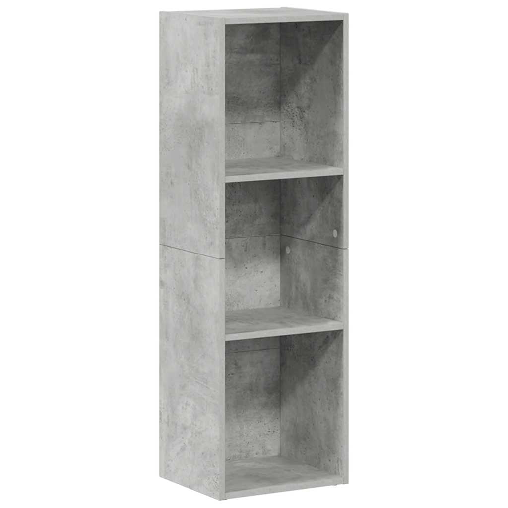Βιβλιοθήκη/Έπιπλο TV Γκρι Σκυροδέματος 36x30x114 εκ Επεξ. Ξύλο