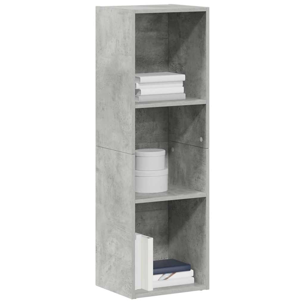 Βιβλιοθήκη/Έπιπλο TV Γκρι Σκυροδέματος 36x30x114 εκ Επεξ. Ξύλο