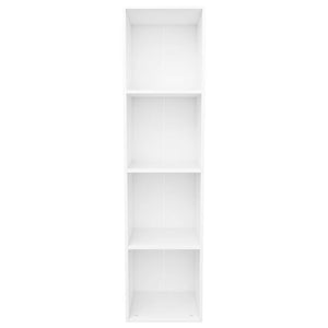 Βιβλιοθήκη/Έπιπλο Τηλεόρασης Λευκό 36x30x143 εκ. Επεξ. Ξύλο