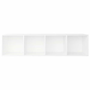 Βιβλιοθήκη/Έπιπλο Τηλεόρασης Λευκό 36x30x143 εκ. Επεξ. Ξύλο