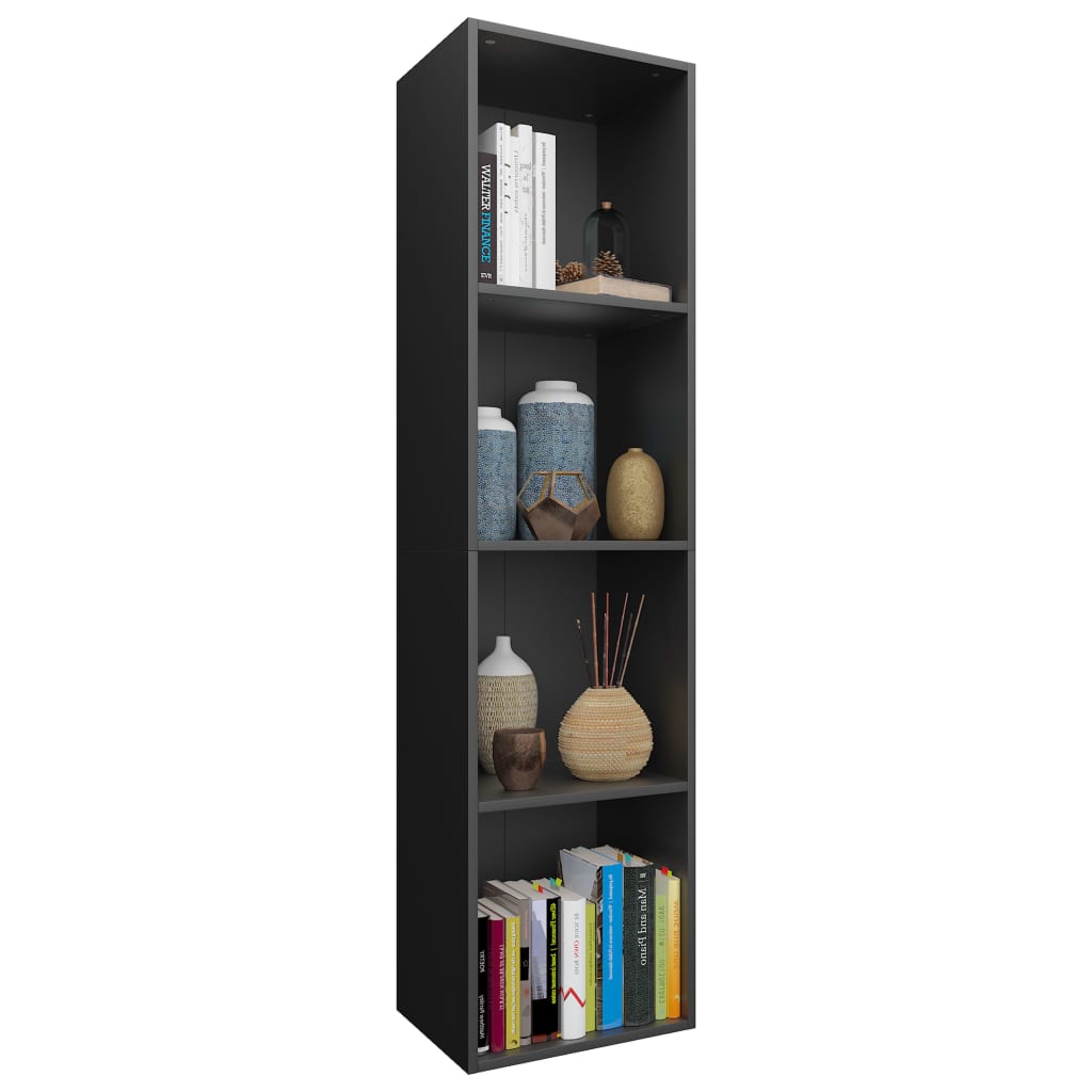 Βιβλιοθήκη/Έπιπλο Τηλεόρασης Μαύρο 36x30x143 εκ. Επεξ. Ξύλο
