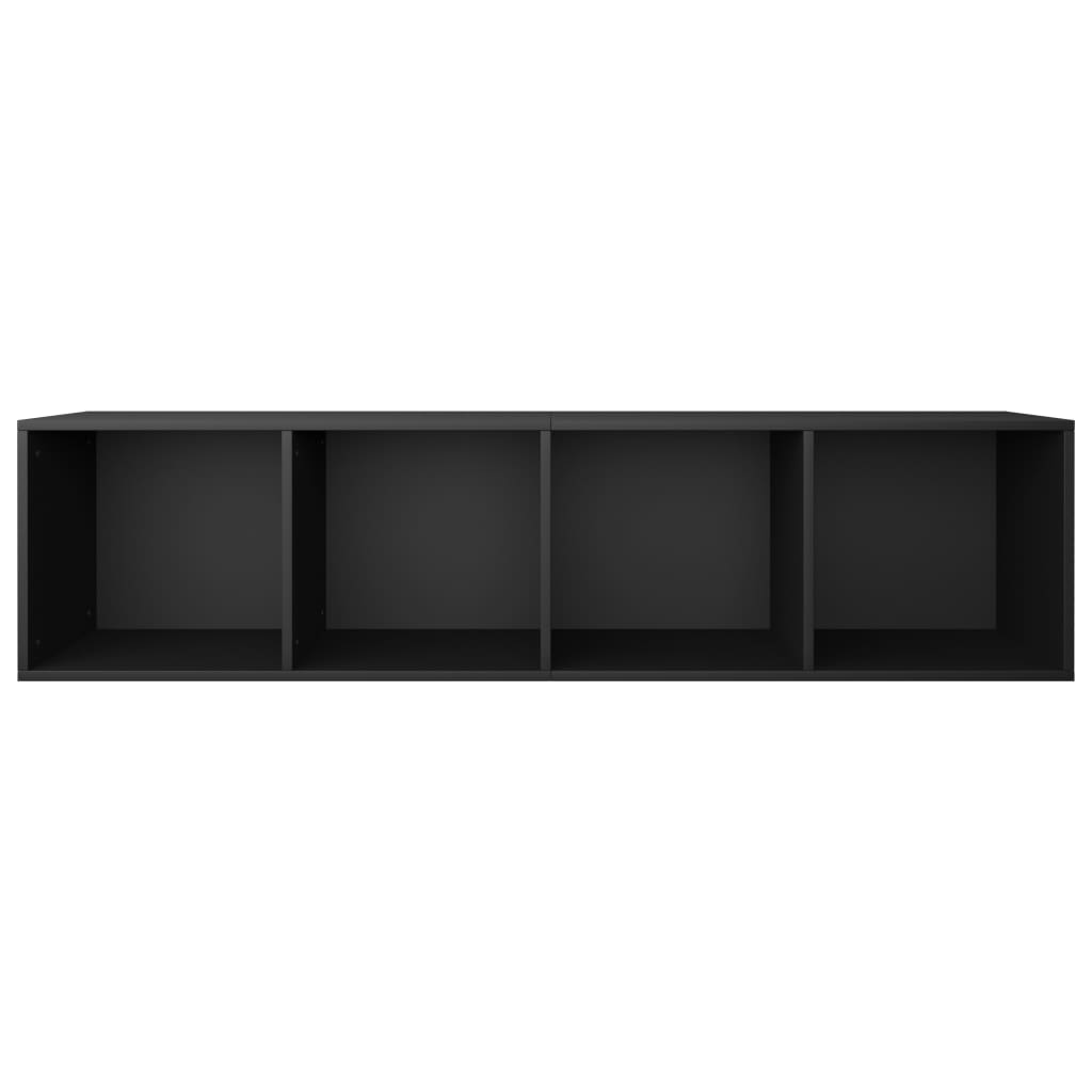 Βιβλιοθήκη/Έπιπλο Τηλεόρασης Μαύρο 36x30x143 εκ. Επεξ. Ξύλο