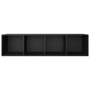 Βιβλιοθήκη/Έπιπλο Τηλεόρασης Μαύρο 36x30x143 εκ. Επεξ. Ξύλο