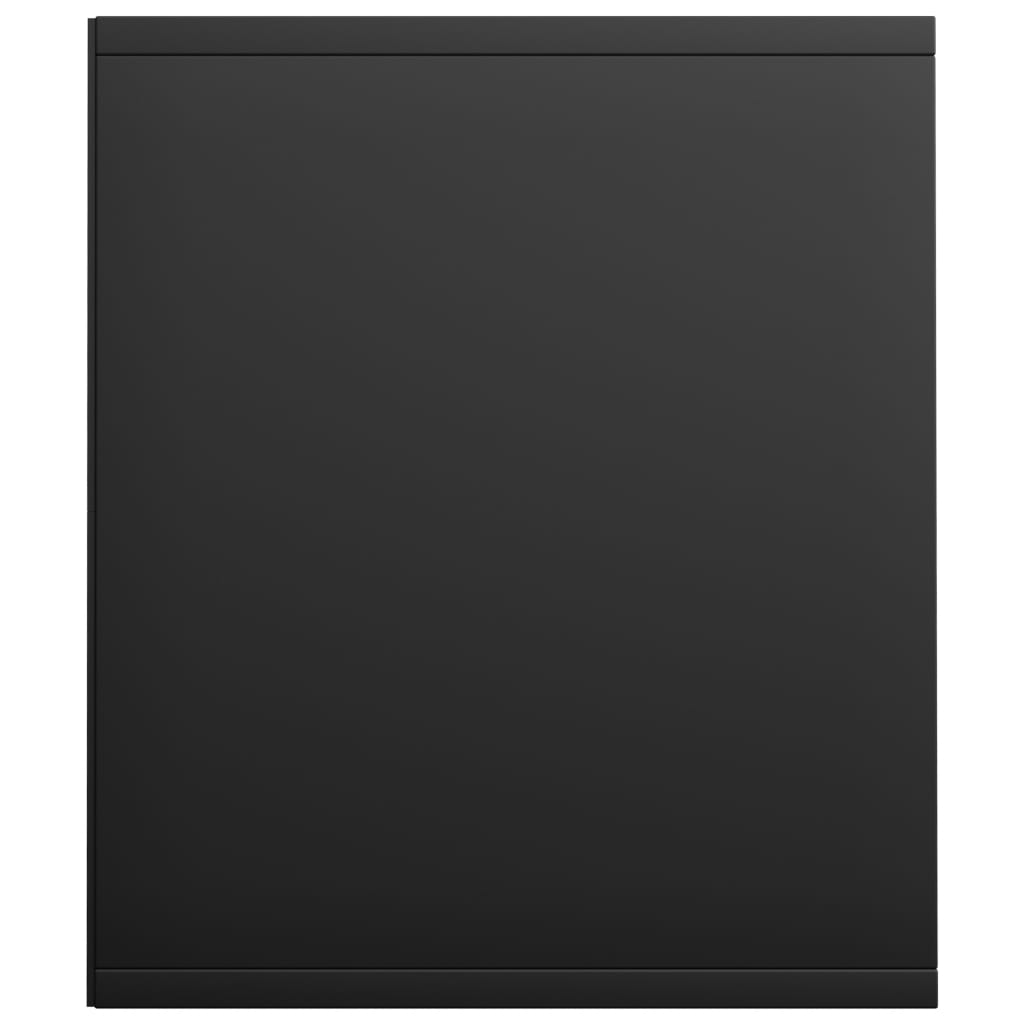 Βιβλιοθήκη/Έπιπλο Τηλεόρασης Μαύρο 36x30x143 εκ. Επεξ. Ξύλο