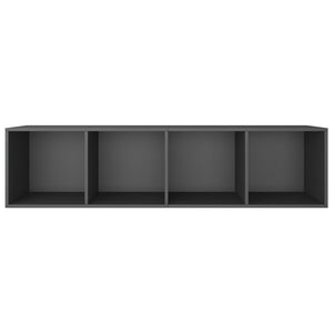Βιβλιοθήκη/Έπιπλο Τηλεόρασης Γκρι 36x30x143 εκ. Μοριοσανίδα