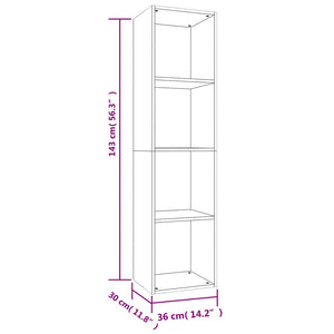 Βιβλιοθήκη/Έπιπλο TV Sonoma Δρυς 36x30x143 εκ. από Επεξ. Ξύλο - Pakobazaar