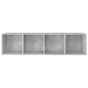 Βιβλιοθήκη/Έπιπλο TV Γκρι Σκυροδέματος 36x30x143 εκ Επεξ. Ξύλο